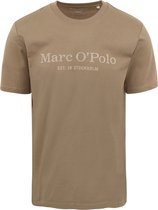 Marc O'Polo - T-Shirt Logo Bruin - Heren - Maat XXL - Regular-fit