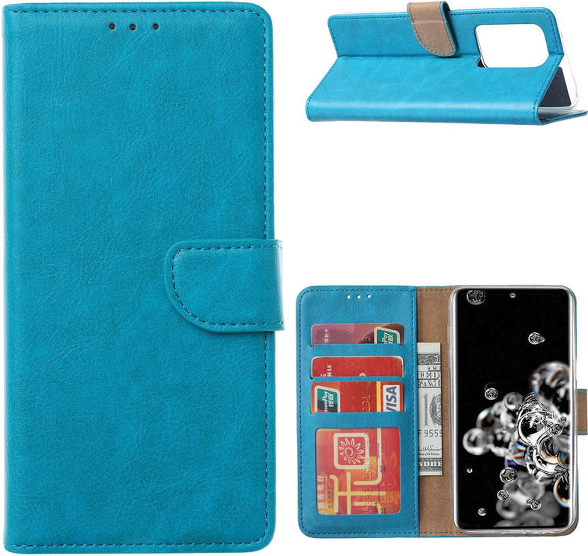 Cityhoesje-Bookcase incl. Pasjeshouder geschikt voor Samsung S20 Plus