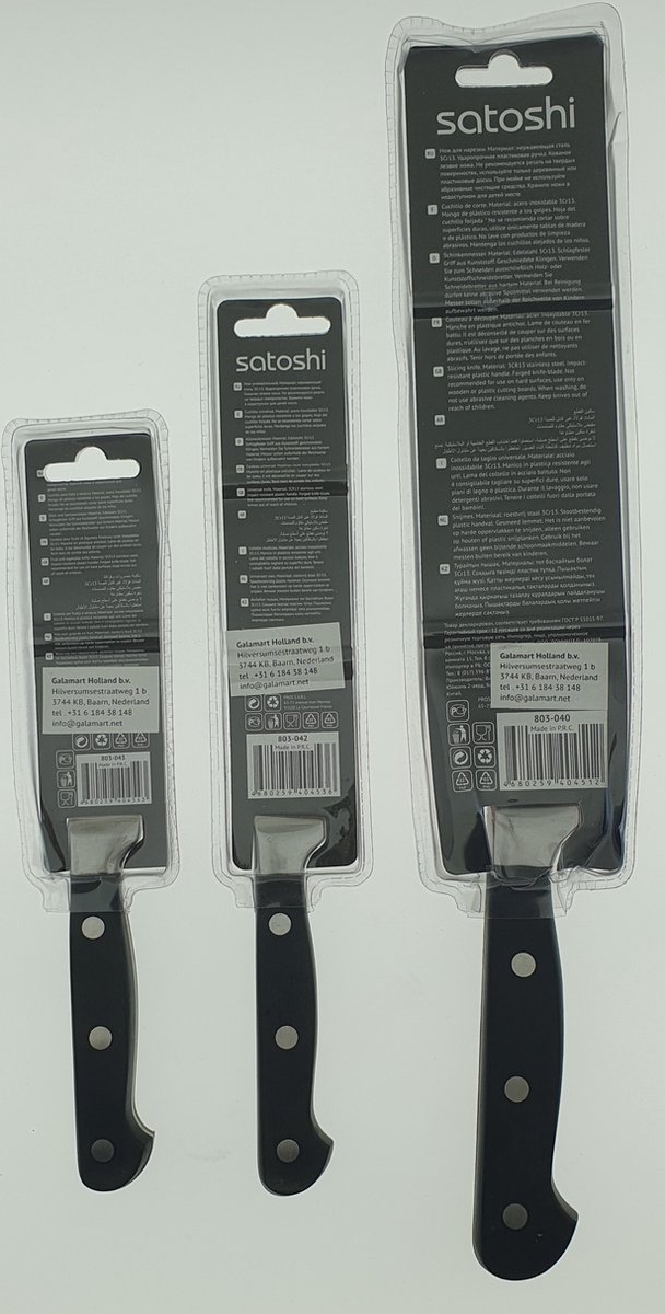Set de 3 couteaux de cuisine Satoshi Stark | bol.com