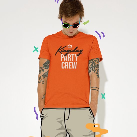 T-shirt Oranje King's Day - TAILLE 3XL - Coupe homme - Kingsday Party Crew