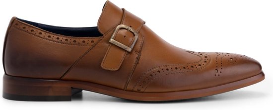 DenBroeck Whitehall St. Nette lage gespschoenen heren - Broques mannen - Cognac Bruin leer - Maat 43