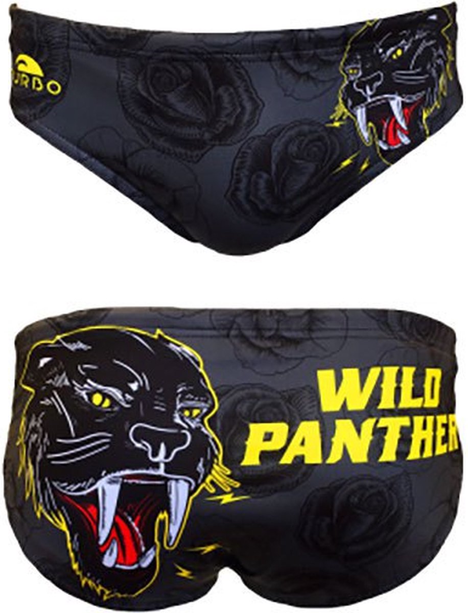 Turbo Wild Panther Zwemslip Grijs M Man