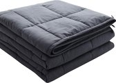 verzwaringsdeken /fleece deken voor bed en bank - lichtgewicht dekbed - 4 seasons, blue, soft warm sleeping blanket \ Weighted blanket premium_140 x 200 cm