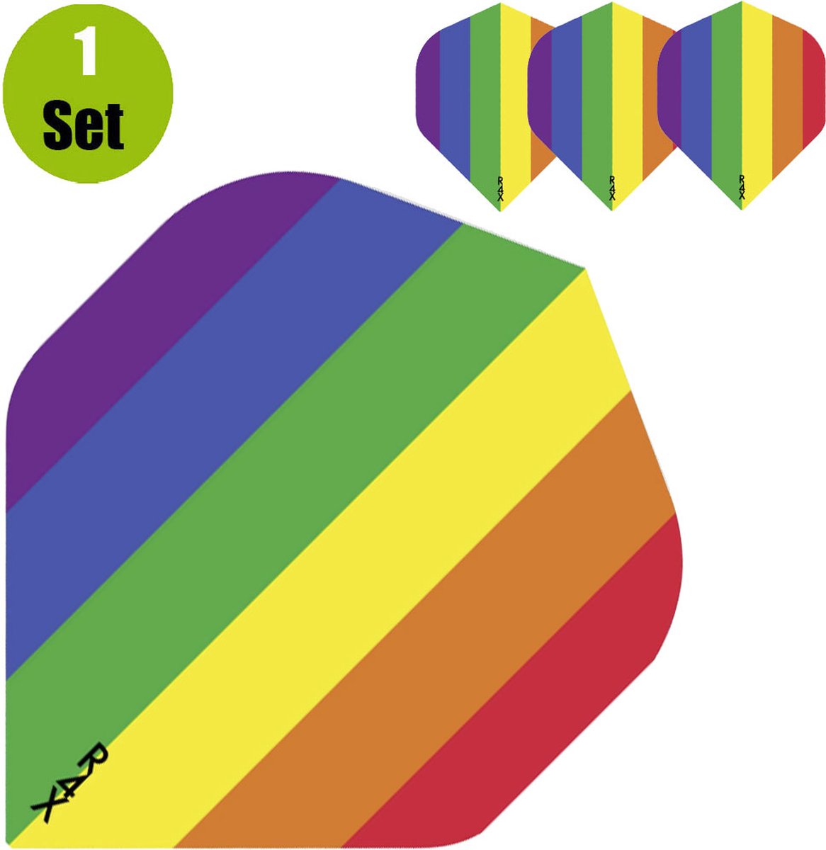 Ruthless Pride Flag Dartflights - Regenboog
