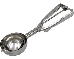 DULA IJsschep - ø 60mm - RVS - Oliebollen tang - IJslepel - IJsboltang - IJstang