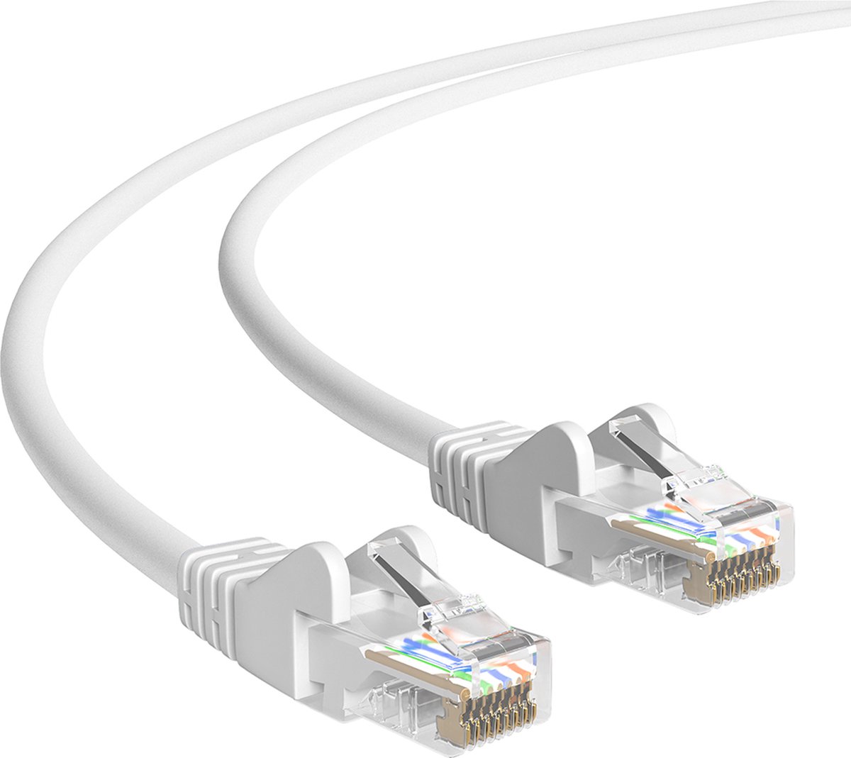 Image of Cat 5e - U/UTP - Netwerkkabel - Patchkabel - Internetkabel - 1 Gbps - 7.5 meter - Wit - Allteq