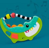 Sassy - Speelgoed piano Peuter - Kleurrijke krokodil met handgreep - Kleuren en muziek - Speelgoedinstrument - Rock-A-Dile