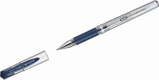 Stylo à bille à encre liquide Uni- Ball Signo Broad UM-153 W Bleu foncé 12  pcs