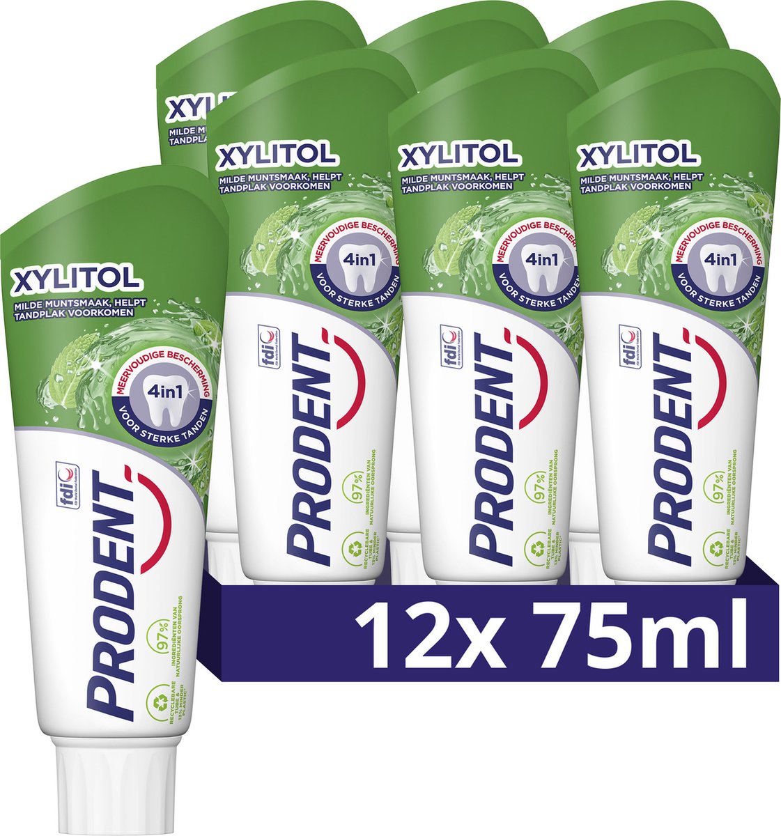 Prodent Xylitol Tandpasta - 12 x 75 ml - Voordeelverpakking - Prodent