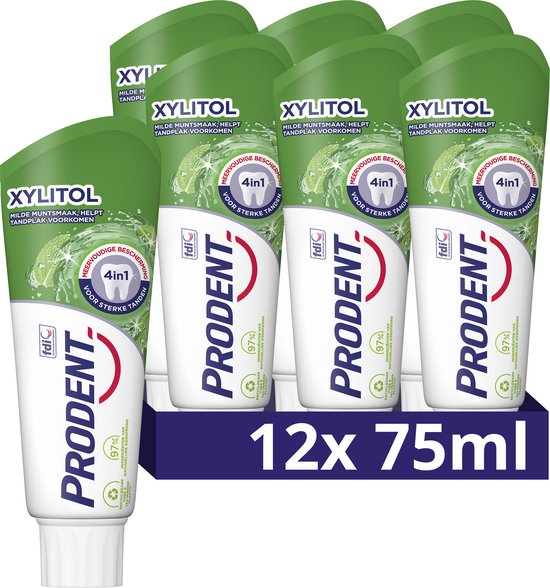 Prodent Xylitol Tandpasta - 12 x 75 ml - Voordeelverpakking |