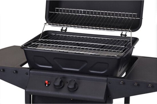 Vaggan Gas-barbecue – Kookhoogte 85 Centimeter – Thermometer – Non-stick – Verrijdbaar - 2 Branders - Vargan