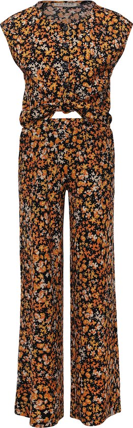 LOOXS 10sixteen 2312-5042-245 Meisjes Broek - Maat 128 - Geel dessin van 98% polyester 2% elastane