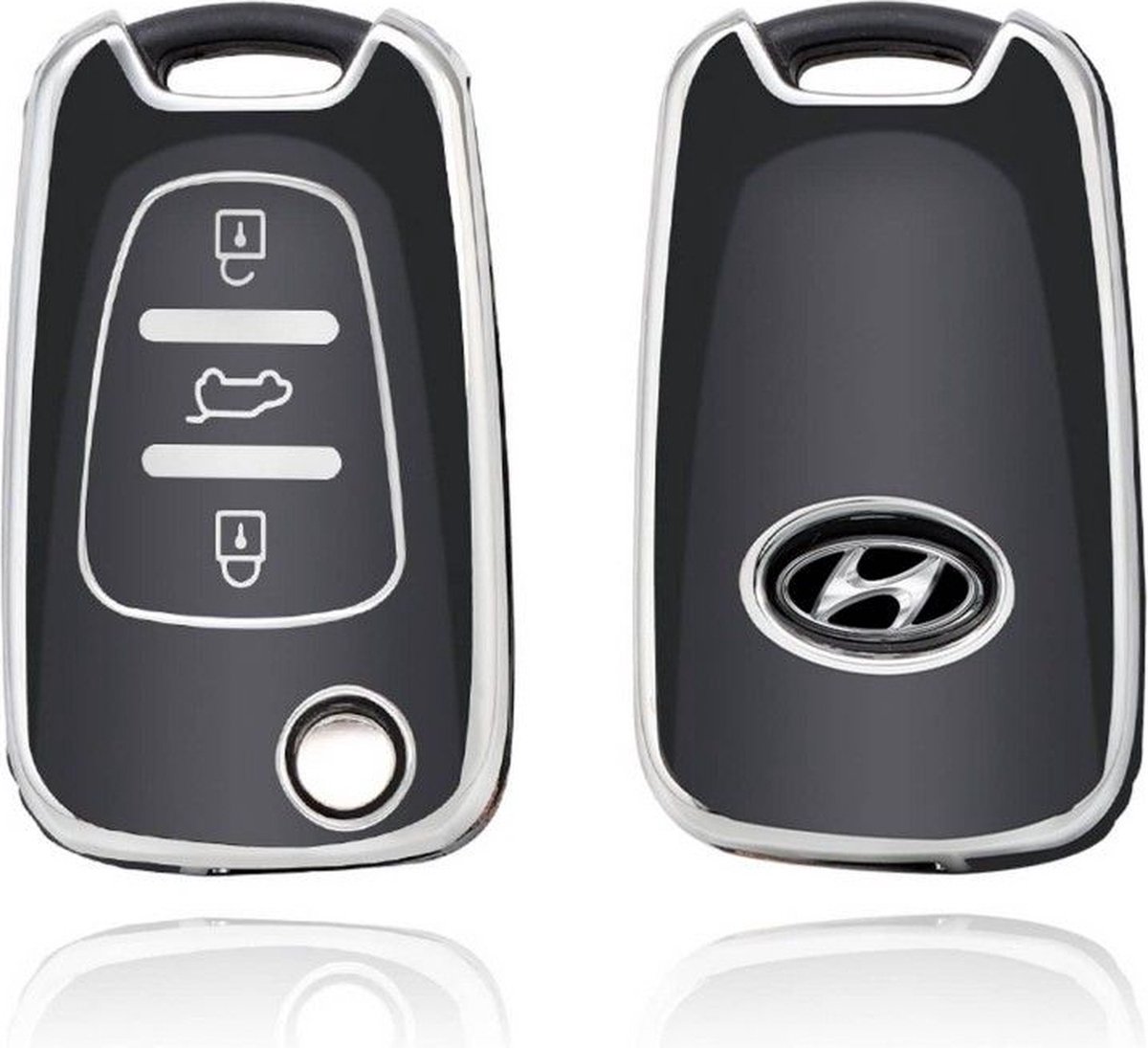 Coque de clé de voiture en TPU brillant compatible avec Hyundai