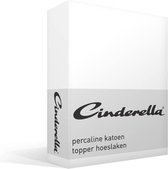 Cinderella Weekend - Topper Hoeslaken - tot 15 cm matrashoogte - Katoen - 200x200 cm - Wit