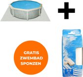 Interline ondertapijt - Onderzeil zwembad 6,40m rond - Voor alle zwembaden - Anti bacterieel - Extra isolatie - Inclusief gratis zwembadspons