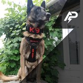 Always Prepared © Halsband Gepersonaliseerd eigen naam - Honden halsband Geborduurd – Tactical Halsband – Geschikt voor iedere hondenriem - Zwart – Honden halsband met eigen naam - Hals 45-75 CM – One Size - Rood