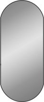 vidaXL - Wandspiegel - 80x35 - cm - ovaal - zwart