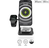 4-in-1 MagSafe + Watch Wireless Charging Station Black