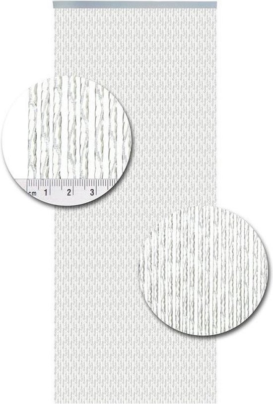 Rideau anti-mouches expert Milano - Rideau anti-mouches - 92x210 cm - Transparent avec fil blanc