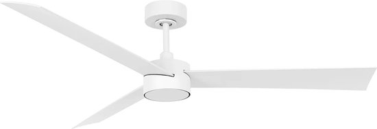 Witte plafondventilator 132 cm Climate IV DC motor stil energiezuinig met licht en afstandsbediening
