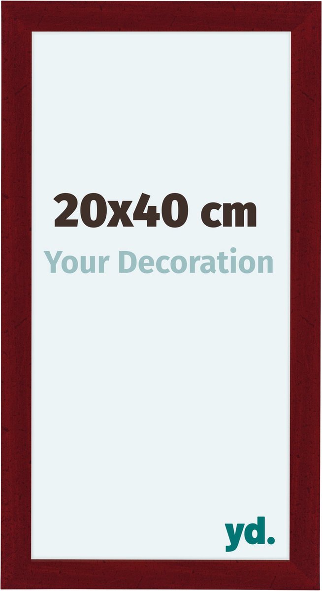 yd. Your Decoration - Fotolijst 20x40 cm - MDF - Wijnrood Geveegd - Como