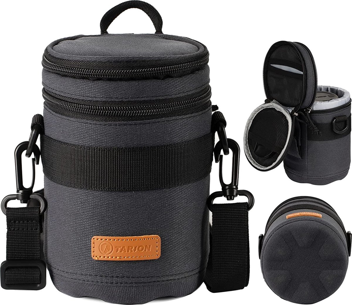 Lens Case Camera Lens Pouch, Lens Bag met Hard Shell Bodem, Shockproof DSLR Camera Lens Beschermende Tassen