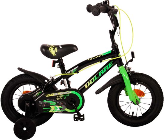 Vélo pour enfants Volare Super GT - Garçons - 12 pouces - Vert - Deux freins à main