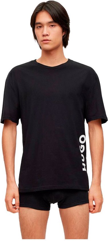 HUGO Relaxed 10250129 01 Korte Mouwen Ronde Nek T-Shirt Heren - Black - S