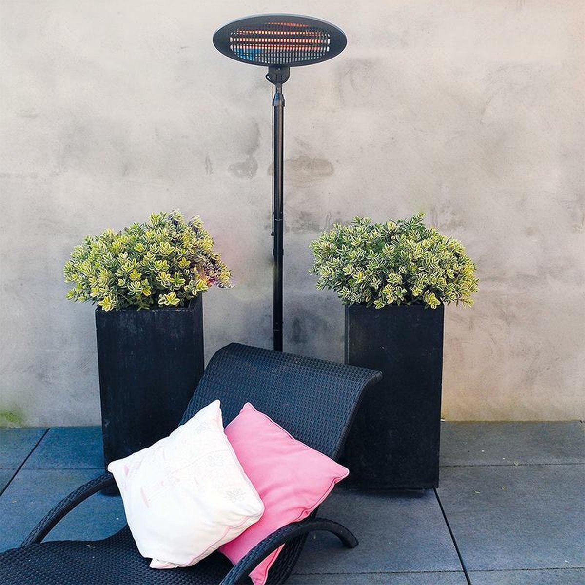 Sunred Elektra Quartz 2000 W - Freestanding Patio Heater - Black