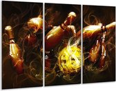 Jeu de peinture sur toile | Marron, jaune, noir | 120x80cm 3 Liège