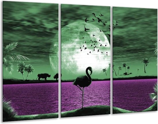 Peinture sur toile Nature | Vert, violet, blanc | 120x80cm 3 Liège