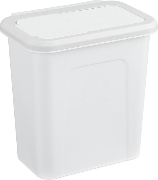 Navaris hangende vuilnisbak met deksel - Prullenbakje met haak voor aan kastdeuren - 9L - Voor keuken & badkamer - Wit