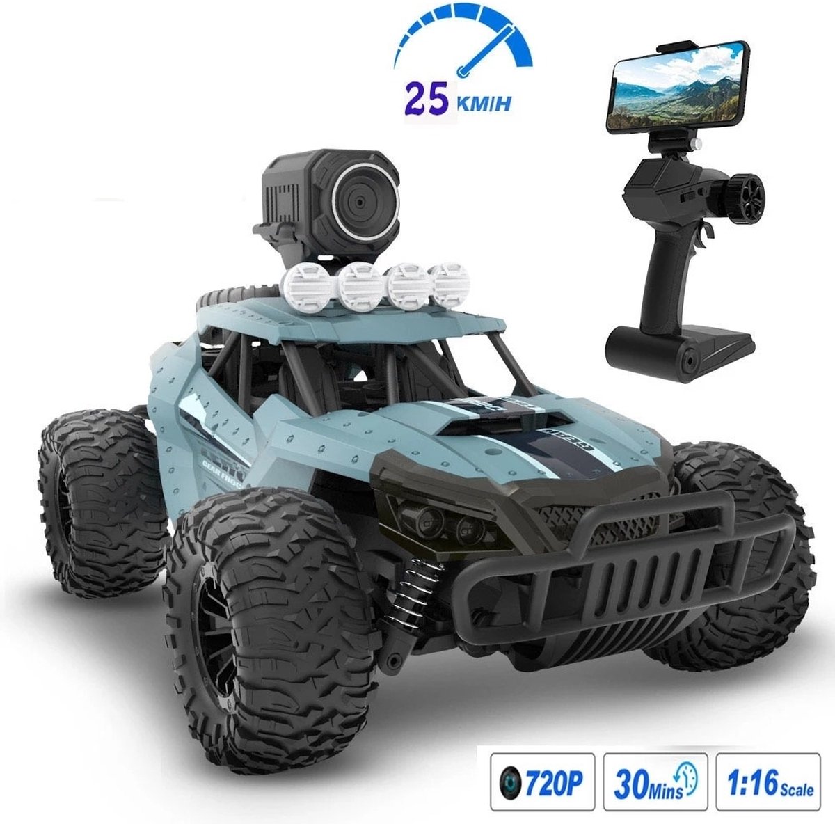 DrPhone RCXC1 – 1:16 RC-Auto Met Camera - 20 km/h Bestuurbare Hyper ...