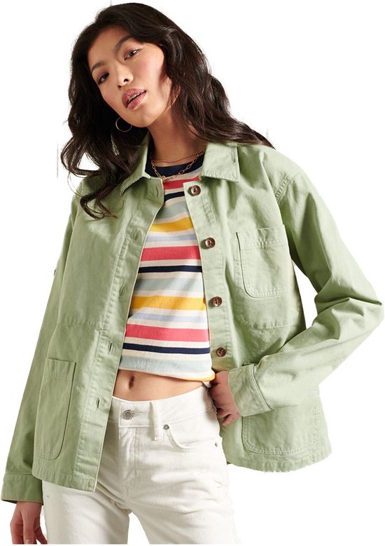 SUPERDRY Chore Jas Dames - Sulphine Olive - XS