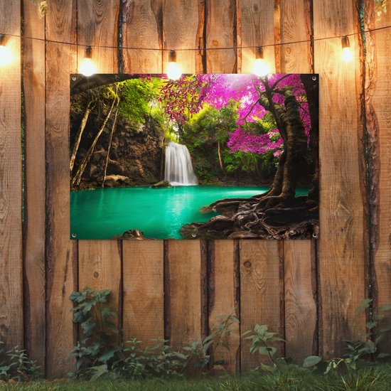 Affiche de jardin Cascade - Thaïlande - Tropical - 120x80 cm - Jardin