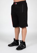 Gorilla Wear Augustine Old School Shorts - Zwart / Rood - 2XL/3XL