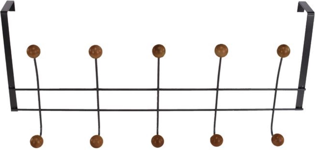 Naturn Living™ Deurkapstok RVS met 10 haken | Deurhaak | Deurhanger | Kapstok deur kapstok | Ophanghaak | Ophangrek | Mat zwart