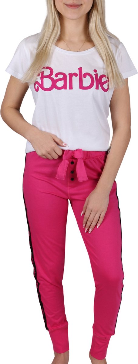 T-shirt Pantalon Pyjama Pyjama Barbie Femme Rose T-Shirt Manches
