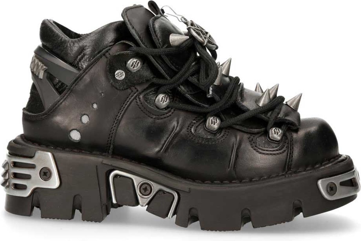 New Rock Lage schoenen M-110-S1 Zwart Zilverkleurig