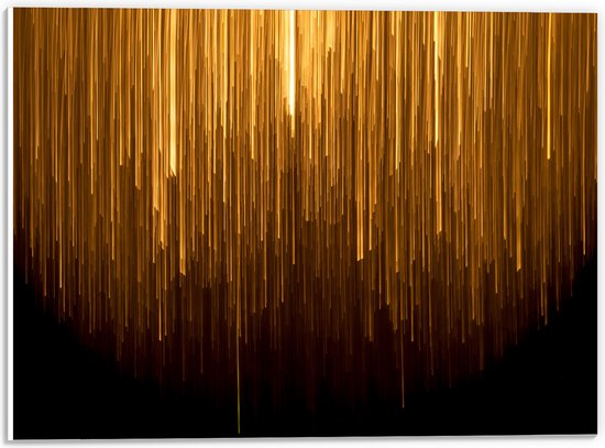 PVC Schuimplaat- Abstracte Gouden Strepen - 40x30 cm Foto op PVC Schuimplaat