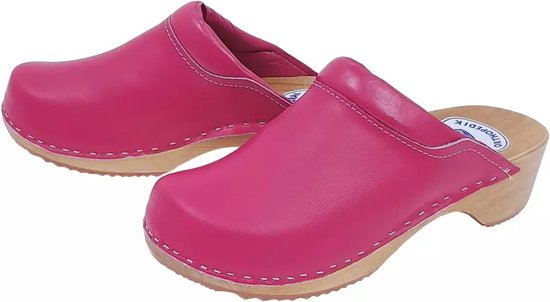 Sabots Femme FUTURO FASHION - Cuir Véritable, Semelle Bois - Noir Ou Blanc - Taille 36-46