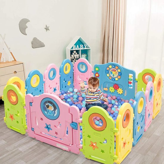 Grondbox - Grondbox Baby - Playpen - Kruipbox - Kinderbox - Box - Speelbox - 150 x 150 x 61 cm - Costway