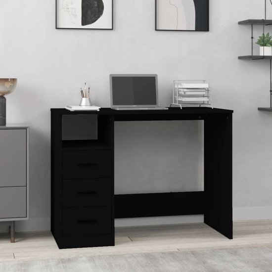 Malmo houten bureau met laden, kleur eiken