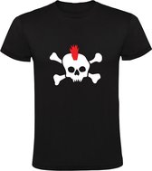 Punk skull Heren T-shirt | doodshoofd | schedel | skelet