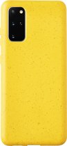 Telefoonglaasje Hoesje Geschikt voor Samsung Galaxy S20 Plus - Biologisch afbreekbaar kunststof - Geel - Biologisch afbreekbaar - Beschermhoes - Case - Cover