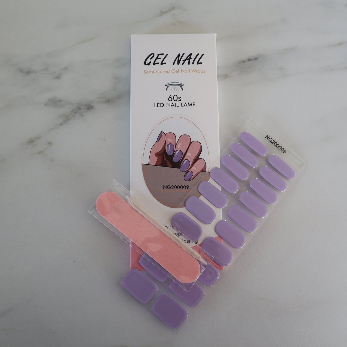 Goedkoopste YellowSnails - Gel Nagel Wraps - Lila Lush - Gel Nagel Stickers - Gel Nagel Folie - Gel Nail Wraps - Gel Nail Stickers - Nail Art - Nail Foil