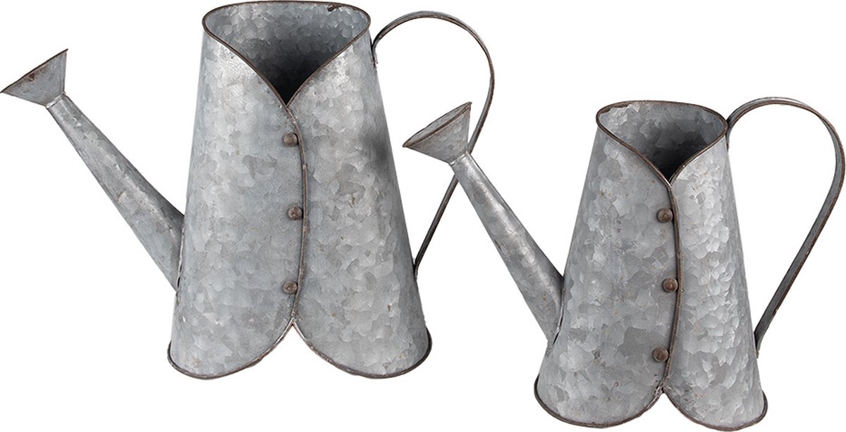 Clayre & Eef Decoratie Gieter 40x16x29 cm Grijs Metaal