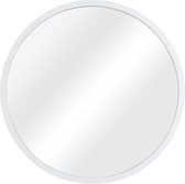 INSPIRE - wandspiegel - spiegel rond NODAL - Ø52 cm - wit - mat - metaal en MDF - metalen lijst - hangende spiegel rond