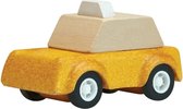 PlanToys Houten Speelgoed Gele taxi