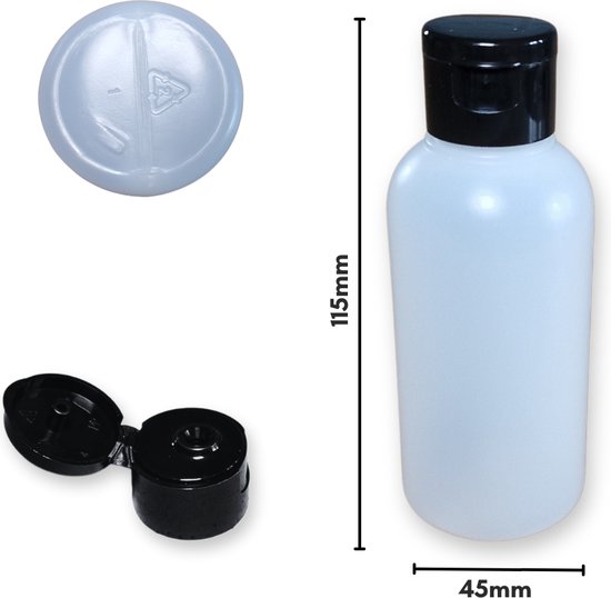 Flacon 100ml avec bouchon disc-cap (10 pièces) - Rechargeable - 100%  recyclable 